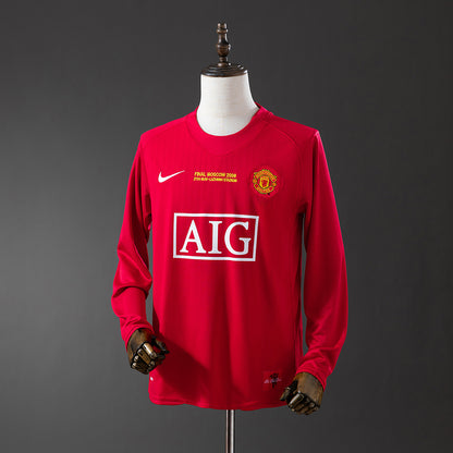 MANCHESTER UNITED LOCAL MANGA LARGA RETRO 07-08