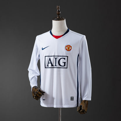 MANCHESTER UNITED MANGA LARGA VISITA RETRO 08-09
