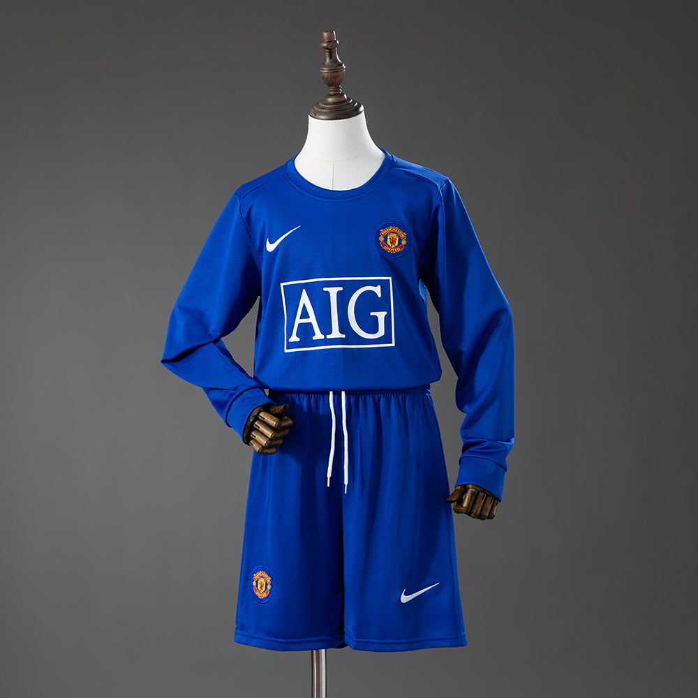 MANCHESTER UNITED PORTERO MANGA LARGA NIÑO RETRO 08-09