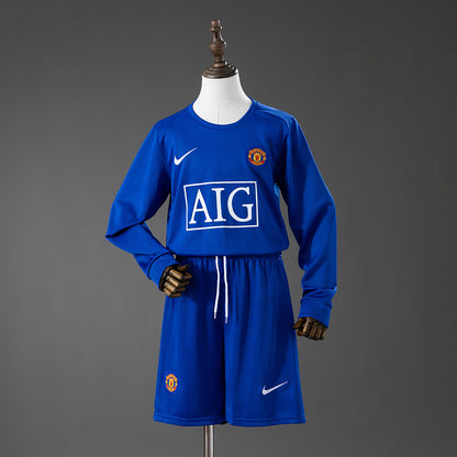 MANCHESTER UNITED PORTERO MANGA LARGA NIÑO RETRO 08-09